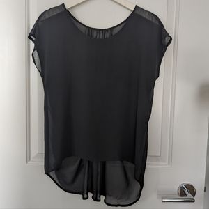 Black Sheer Top - Size Small